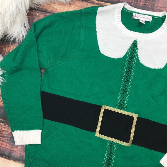 Jolly Sweaters Sweaters - Jolly Elf Ugly Christmas Sweater Top